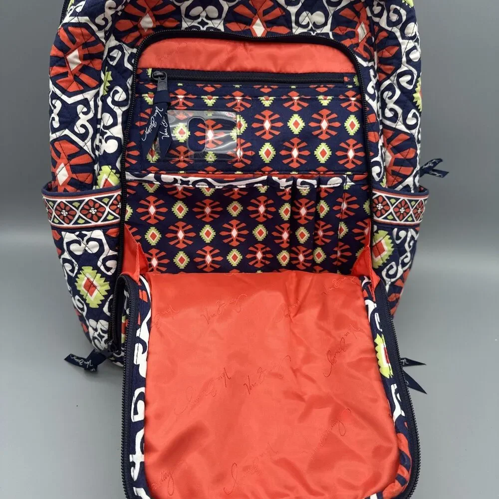 Vera Bradley Backpack Large Laptop Bag Sun Valley Floral Pattern Retired